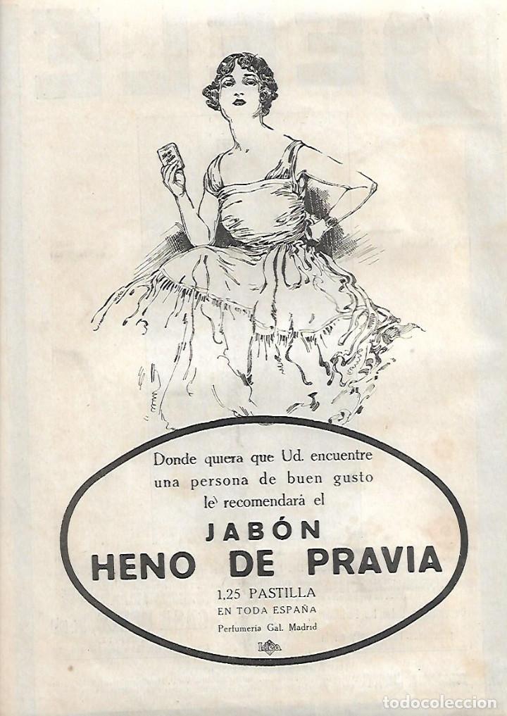 Coleccionismo: A&Ntilde;O 1919 RECORTE PRENSA PUBLICIDAD PASTILLA DE JABON HENO DE PRAVIA PERFUMERIA GAL MADRID