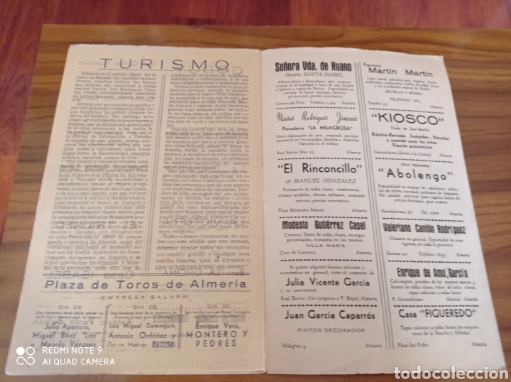 Coleccionismo: ALMER&Iacute;A PROGRAMA DE FERIA A&Ntilde;O 1952 - Foto 3