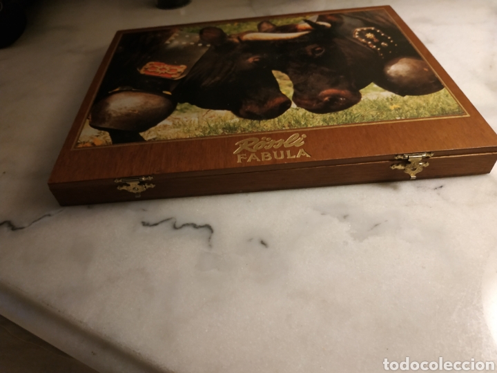 Coleccionismo: caja de madera de puros Rossli Fabula - Foto 3