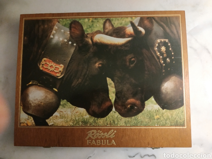 Coleccionismo: caja de madera de puros Rossli Fabula - Foto 1