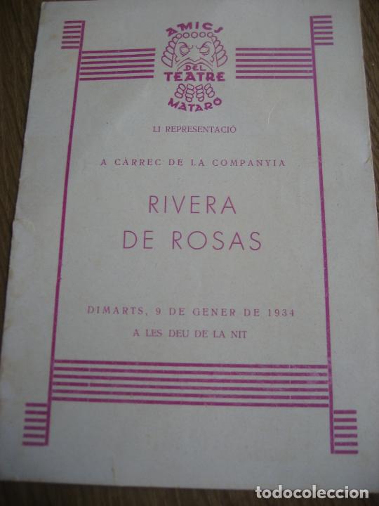 Coleccionismo: Matar&oacute;. 1934. Amics del teatre Programa desplegable de teatro.