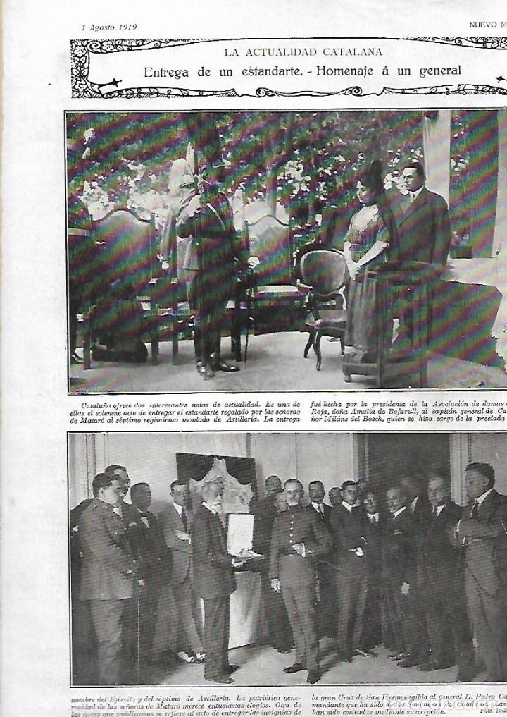 Collezionismo: 1919 AMALIA DE BOFARULL ENTREGA ESTANDARTE SEPTIMO REGIMIENTO ARTILLERIA DE LAS SE&Ntilde;ORAS DE MATARO