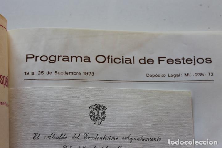 Coleccionismo: PROGRAMA FESTEJOS CIUDAD DE MULA 1973, PORTADA MU&Ntilde;OZ BARBERAN - Foto 4