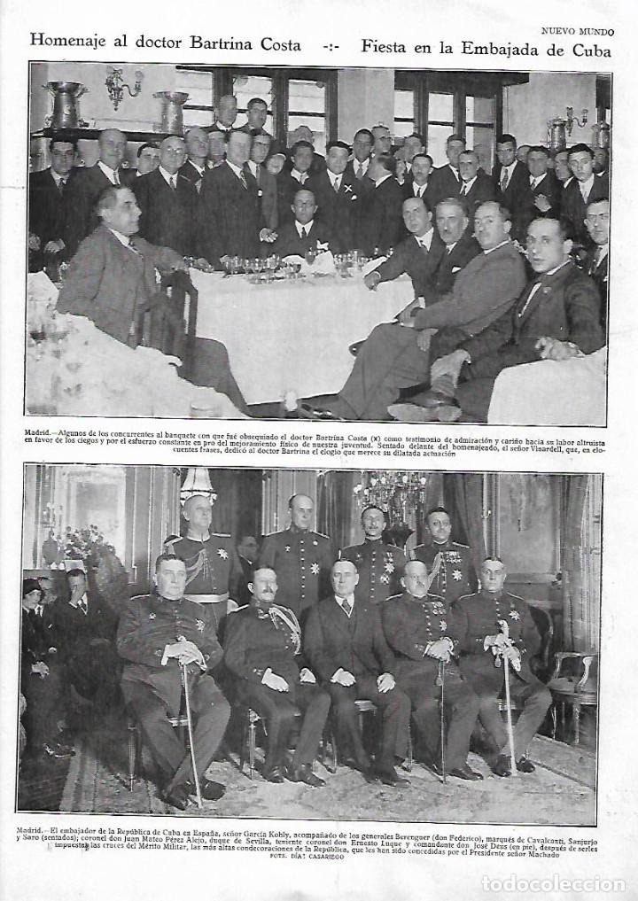 Collezionismo: A&Ntilde;O 1930 HOJA NOTICIA MADRID BANQUETE HOMENAJE AL DOCTOR BATRINA COSTA