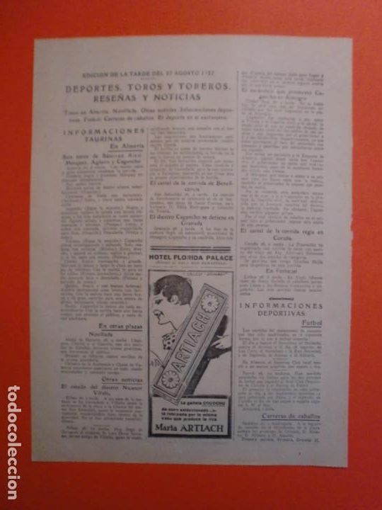 Colecionismo: GALLETAS COCOCHU DE MARIA ARTIACH - 27/8/1927