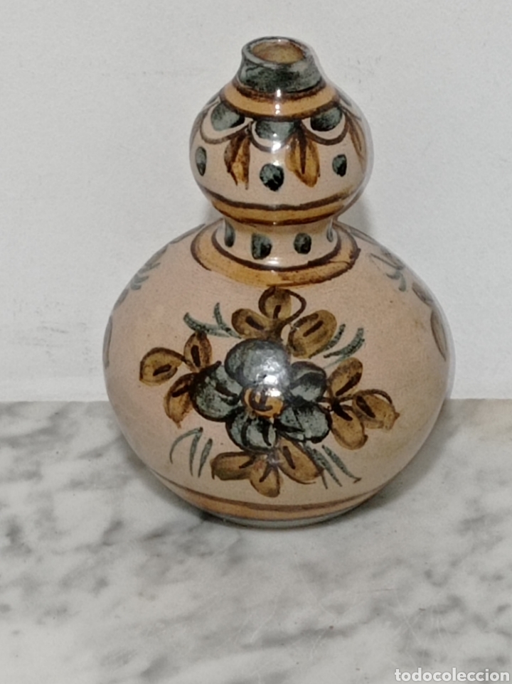 Coleccionismo: ANTIGUO JARRONCITO BARRO ESMALTADO 14CM