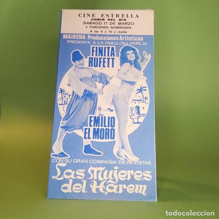 Coleccionismo: PROGRAMA DE TEATRO FINITA RUFETT EMILIO EL MORO 1972/ LAS MUJERES DEL HAREM. EXCELENTE . L6