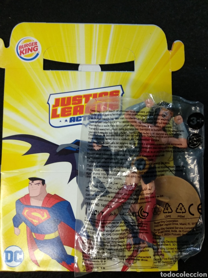 Coleccionismo: Caja y bolsa Justice League Wonder Woman Burger King