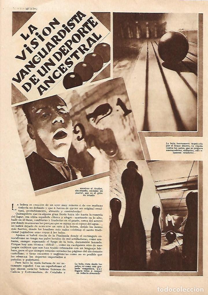 Coleccionismo: A&Ntilde;O 1930 RECORTE PRENSA DEPORTES BOLOS BOLERA