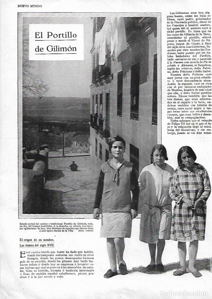 Sammelleidenschaft Papier: A&Ntilde;O 1930 RECORTE PRENSA EL PORTILLO DE GILIMON MADRID LAS TRES GILIMONAS