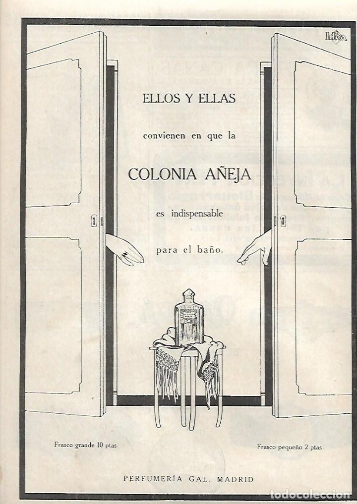 Coleccionismo: A&Ntilde;O 1919 RECORTE PRENSA AGUA DE COLONIA A&Ntilde;EJA PERFUMERIA GAL MADRID