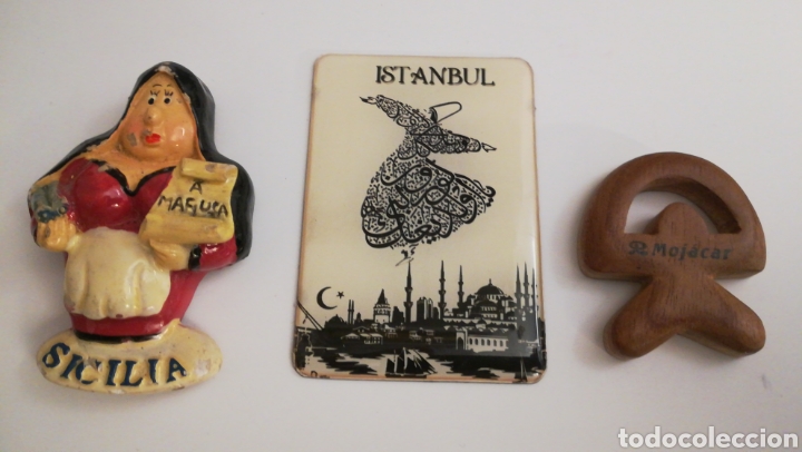 Coleccionismo: TRES 3 IMANES PARA NEVERA FRIGOR&Iacute;FICO ESTAMBUL MOJACAR Y SICILIA