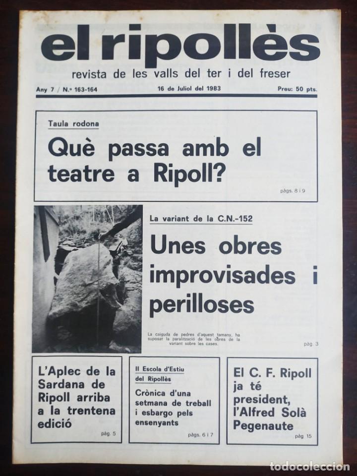 Coleccionismo: El Ripoll&egrave;s revista de les valls del Ter i del Freser any 7 n&ordm; 163-1964, any 1983 Teatre Ripoll.