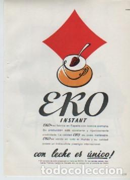 Coleccionismo: ANUNCIO PUBLICIDAD CACAO EKO-BRANDY BYASS 96