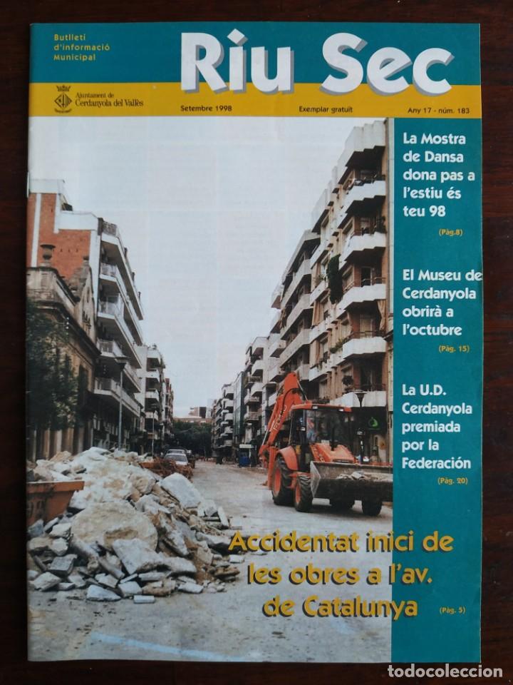 Colecionismo: Revista Riu Sec, butllet&iacute; d&rsquo;informaci&oacute; municipal del ajuntament de Cerdanyola del Valles 1998.