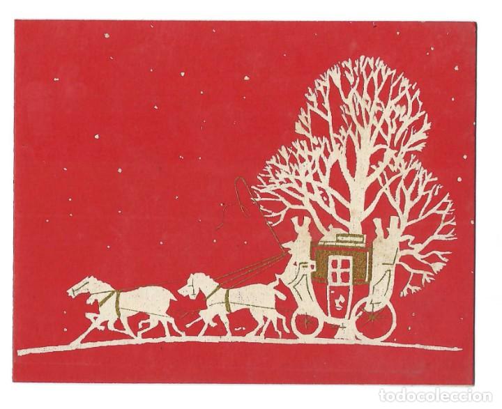 Coleccionismo: FELICITACI&Oacute;N NAVIDAD- PUBLICITAS Y JOS&Eacute; MAR&Iacute;A XICOTA CABR&Eacute;. SANTIAGO- 1958 (ILUSTRACI&Oacute;N EN RELIEVE)