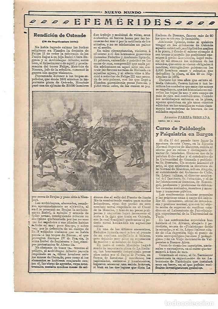 Coleccionismo: A&Ntilde;O 1912 RECORTE PRENSA EFEMERIDES LA RENDICION DE OSTENDE