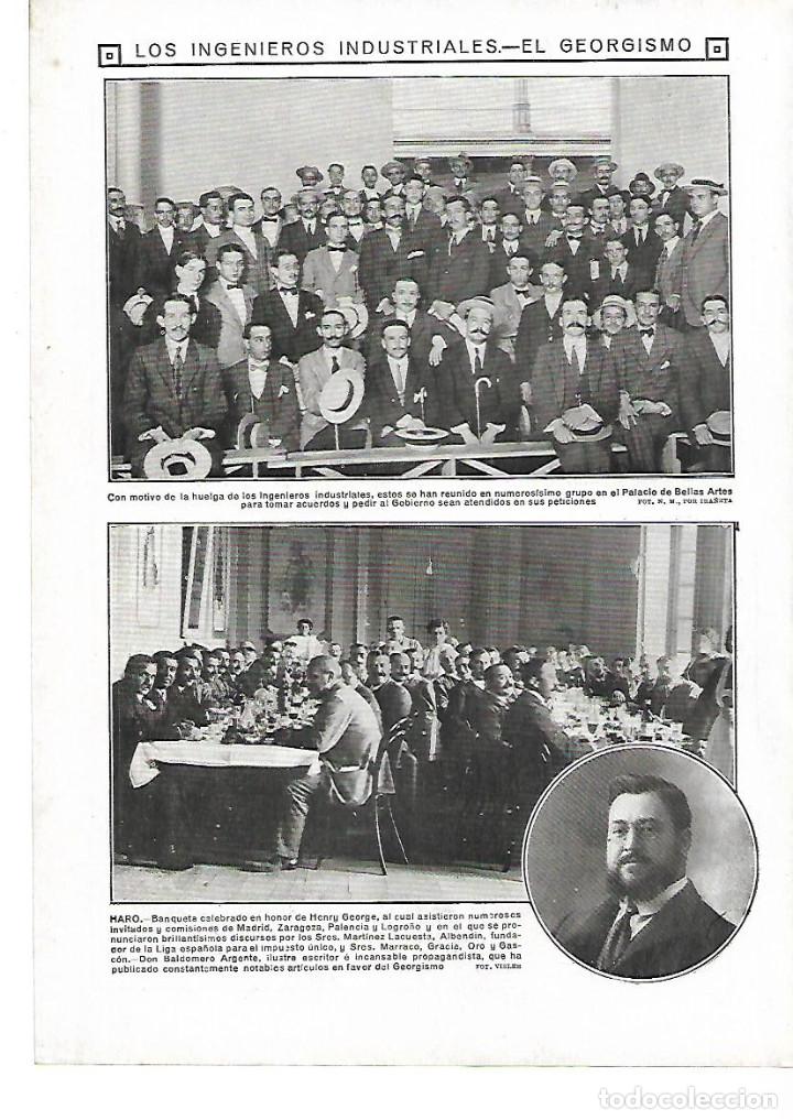 Sammelleidenschaft Papier: A&Ntilde;O 1912 RECORTE PRENSA HARO BANQUETE EN HONOR HENRY GEORGE GEORGISMO