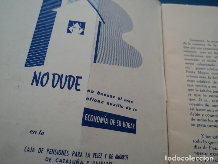 Coleccionismo: programa de fiesta mayor de guissona 1961 - Foto 3