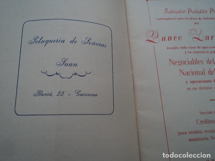Coleccionismo: programa de fiesta mayor de guissona 1961 - Foto 5