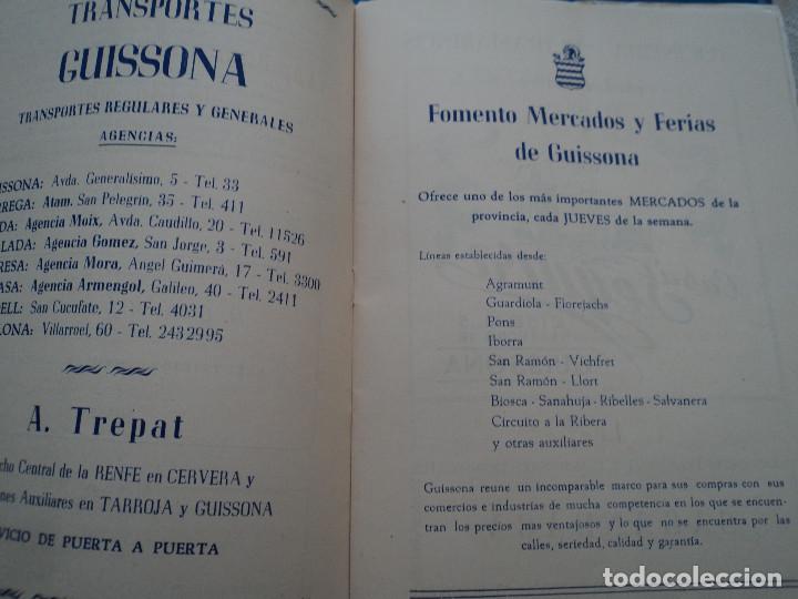 Coleccionismo: programa de fiesta mayor de guissona 1961 - Foto 9