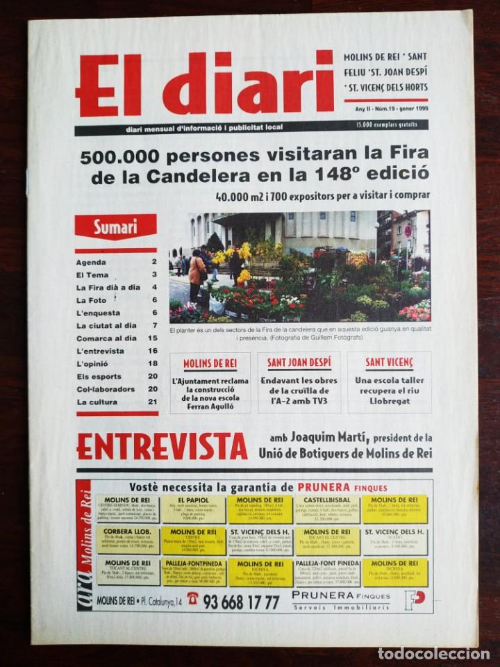 Collezionismo: El diari n&ordm; 19 gener 1999, diari mensual d&rsquo;informaci&oacute; i publicitat poblacions del baix LLobregat