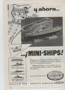 Coleccionismo: ANUNCIO PUBLICIDAD JUGUETES MINI SHIPS DE ANGUPLAS-CURSOS CCC