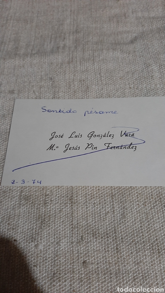 Sammelleidenschaft Papier: TARJETA 1974 SENTIDO P&Eacute;SAME