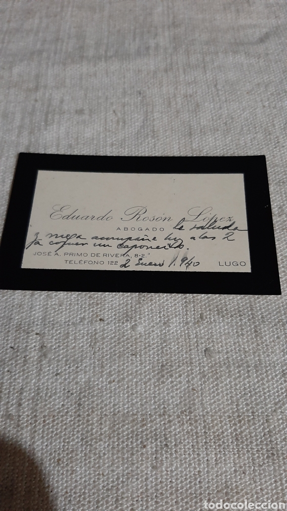 Sammelleidenschaft Papier: LUGO EDUARDO ROS&Oacute;N LOOEZ ABOGADO TARJETA