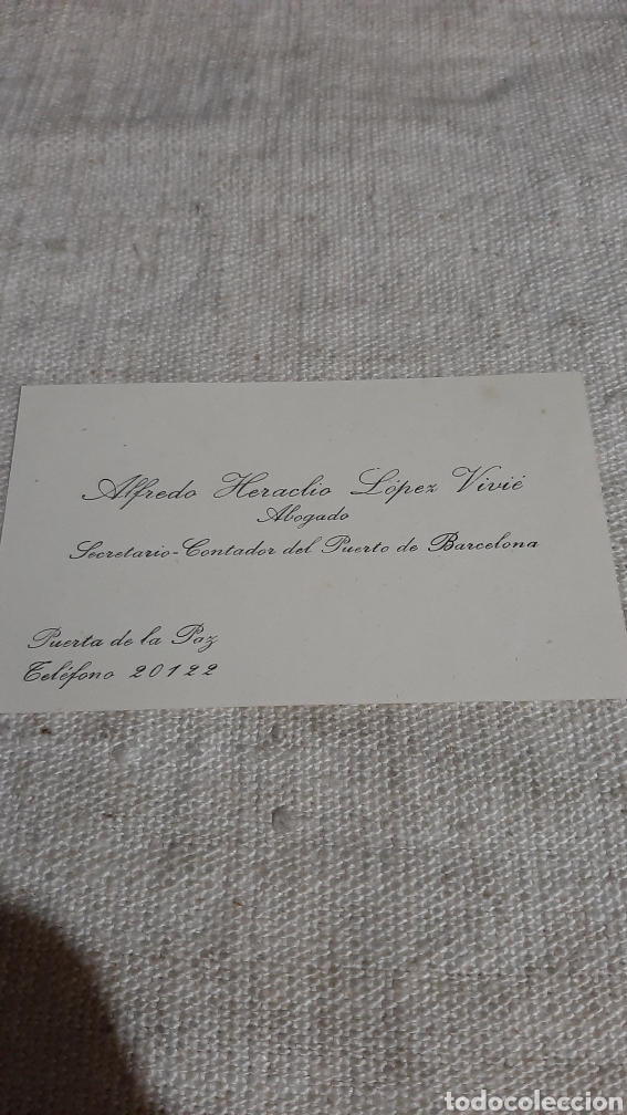 Collectionnisme: BARCELONA TARJETA SECRETARIO CONTADOR PUERTO BARCELONA