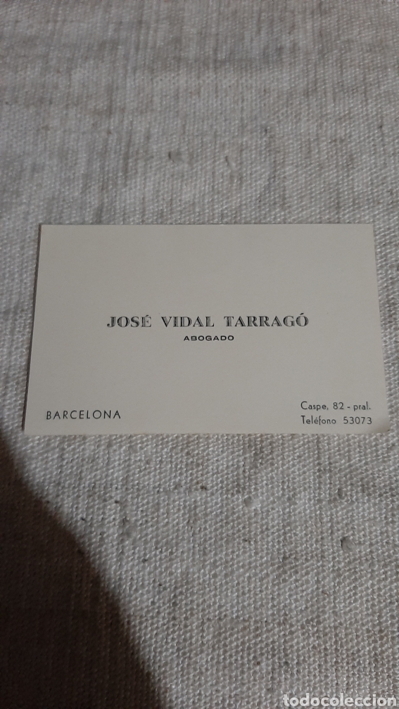 Sammelleidenschaft Papier: BARCELONA ABOGADO TARJETA DE VISITA