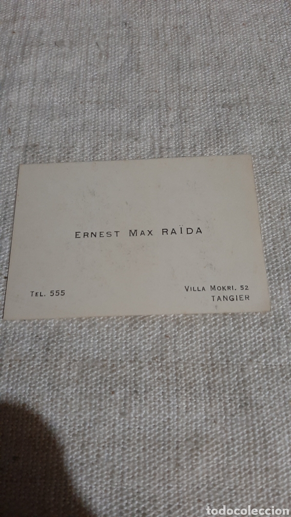 Collectionnisme: T&Aacute;NGER TARJETA VISITA VINTAGE