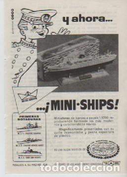 Coleccionismo: ANUNCIO PUBLICIDAD JUGUETES MINI SHIPS DE ANGUPLA