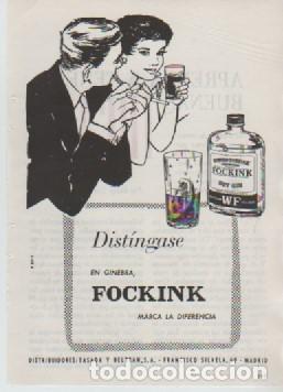 Coleccionismo: ANUNCIO PUBLICIDAD GINEBRA FOCKINK