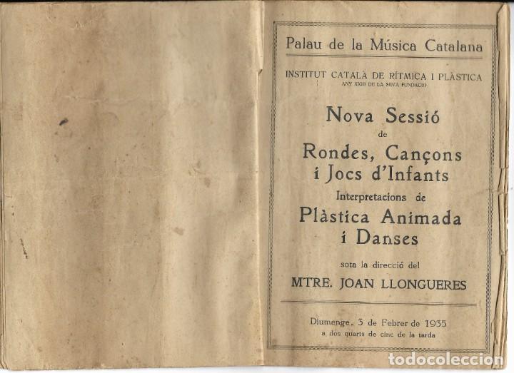 Coleccionismo: Programa de La m&uacute;sica catalana, 3/2/1935