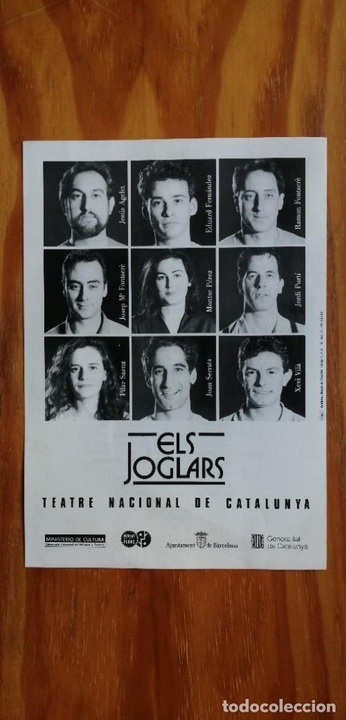 Coleccionismo: PROGRAMA DE MANO TEATRO - COLUMBI LAPSUS, DE ELS JOGLARS - 1989 - Foto 3