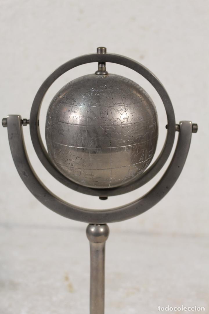 Coleccionismo: globo terraqueo de metal - Foto 2