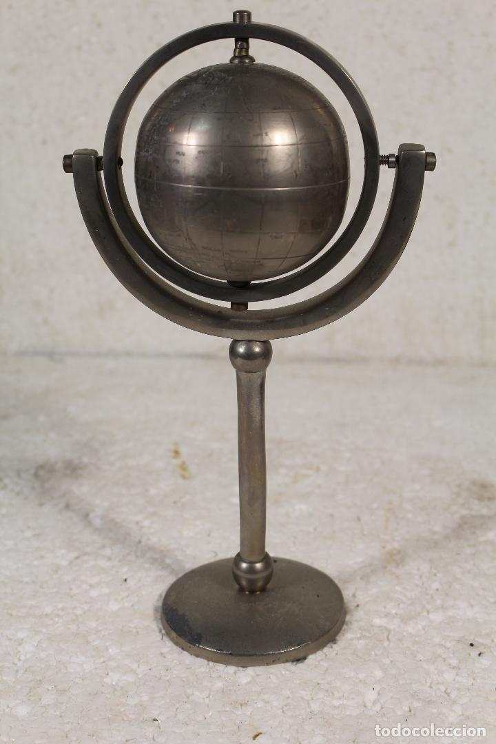 Coleccionismo: globo terraqueo de metal - Foto 6