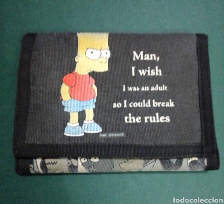 Coleccionismo: Cartera monedero con velcro Bart Simpson