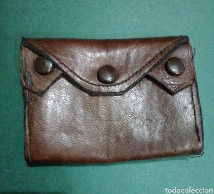 Coleccionismo: Cartera monedero vintage de piel