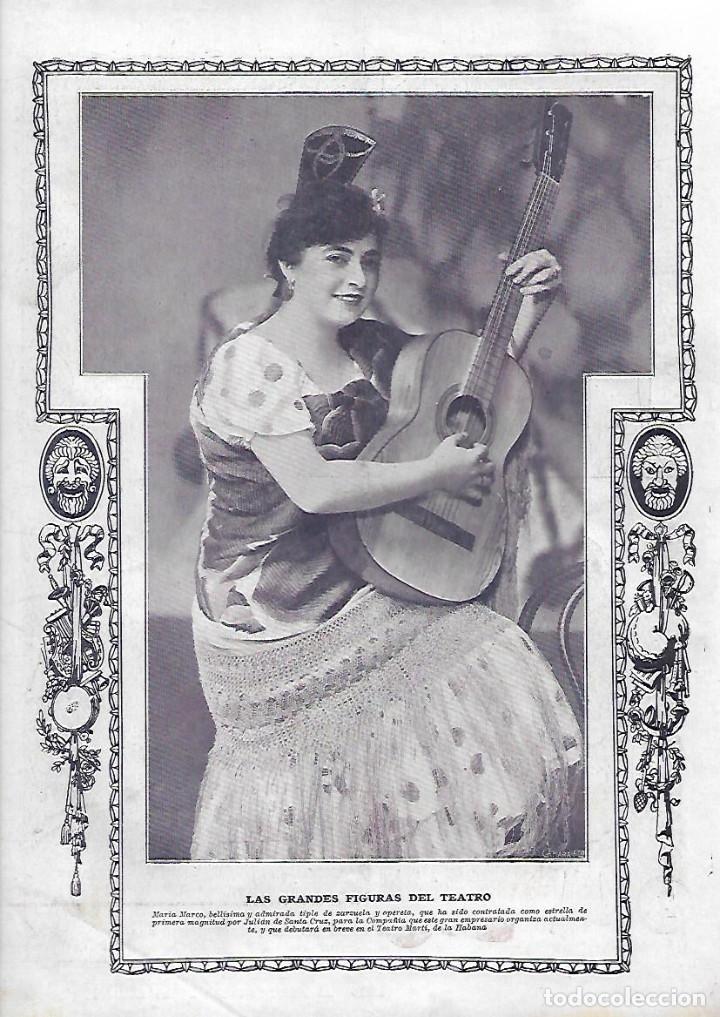 Coleccionismo: A&Ntilde;O 1923 RECORTE PRENSA MARIA MARCO ACTRIZ ARTISTA TEATRO MARTI DE LA HABANA