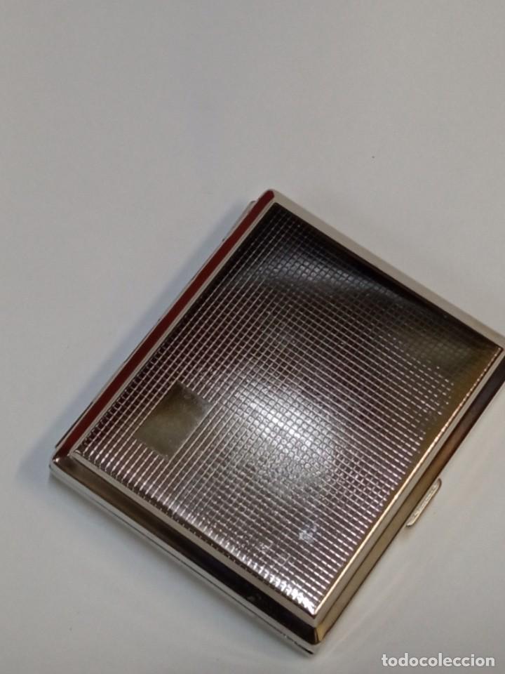 Coleccionismo: pitillera de aluminio con cuadritos - Foto 1