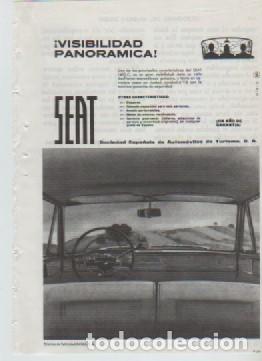 Coleccionismo: ANUNCIO PUBLICIDAD AUTOMOVILES SEAT