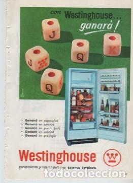 Coleccionismo: ANUNCIO PUBLICIDAD FRIGORIFICOS WESTINGHOUSE-CICLOMOTORES VESPA
