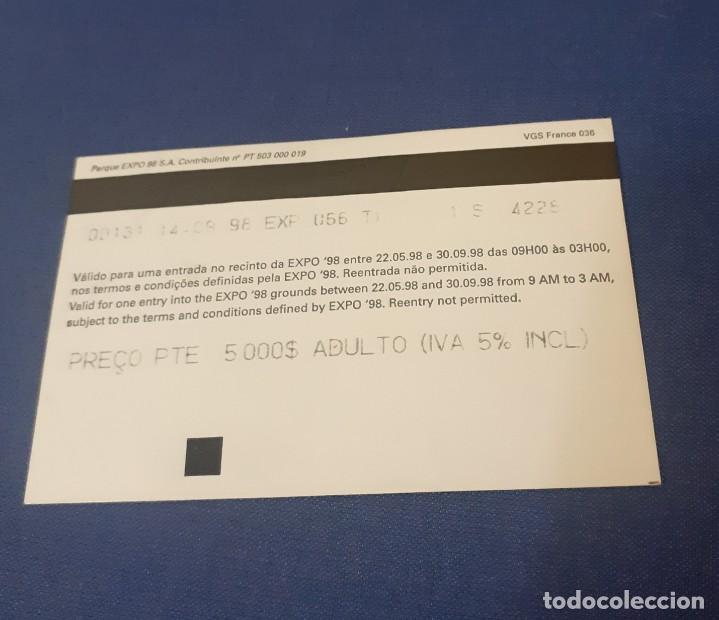 Coleccionismo: Plano y entrada de la Expo de Lisboa - Foto 3