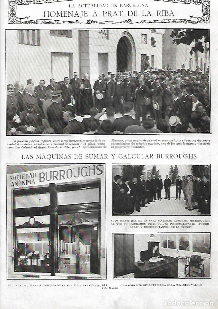 Colecionismo: A&Ntilde;O 1919 NOTICIA PUBLICIDAD INAUGURACION CASA BURROUGHS MAQUINA DE SUMAR Y CALCULAR JHON VALLES