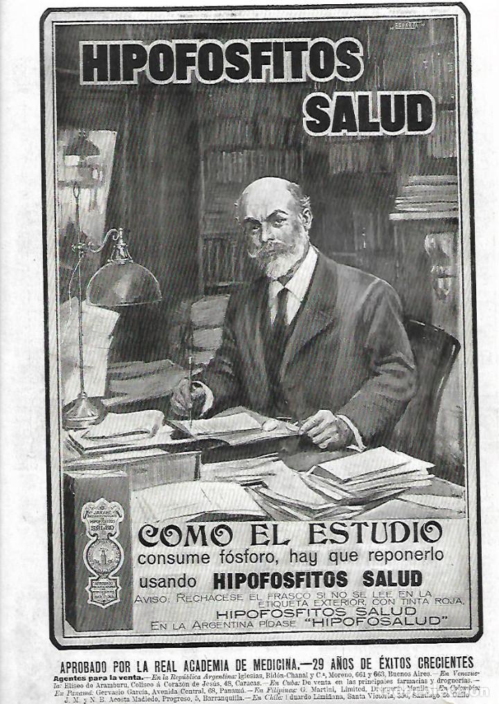 Sammelleidenschaft Papier: A&Ntilde;O 1919 RECORTE PRENSA PUBLICIDAD HIPOFOSFITOS SALUD JARABE RECONSTITUYENTE