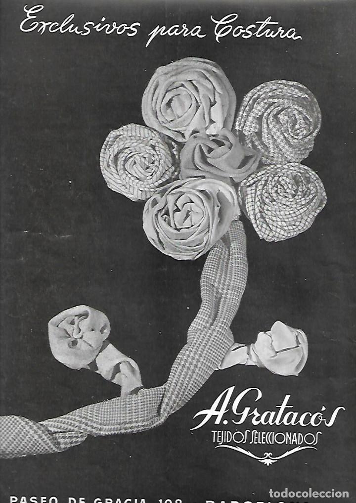 Coleccionismo: A&Ntilde;O 1956 RECORTE PRENSA PUBLICIDAD COMERCIO COSTURA TEJIDOS A GRATACOS PASEO GRACIA BARCELONA