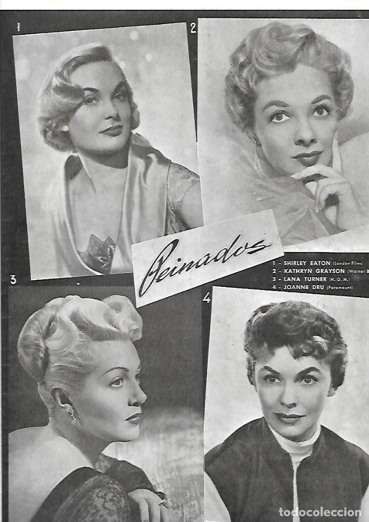 Colecionismo: &Ntilde;O 1956 RECORTE PRENSA MUJER MODA PEINADOS SHIRLEY EATON LANA TURNER JOANNE DRU KATHRYN GRAYSON CINE