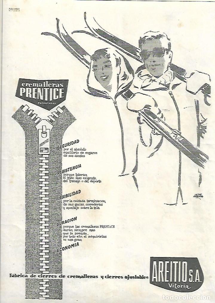 Collezionismo: A&Ntilde;O 1956 RECORTE PRENSA PUBLICIDAD CREMALLERAS PRENTICE FABRICA AREITIO VITORIA COSTURA